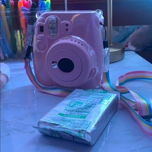 PINK FUJIFILM POLAROID CAMERA + pack of film